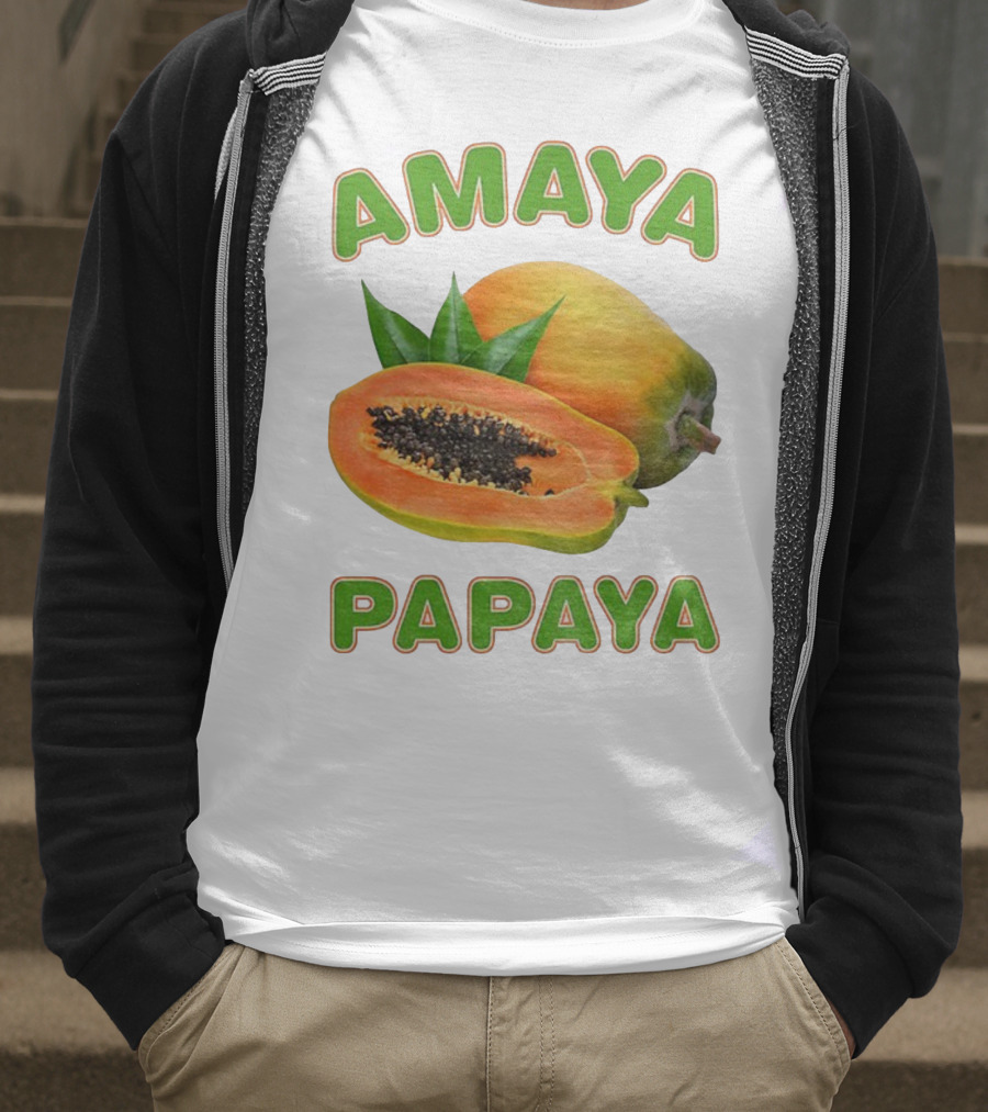 Amaya Papaya Fresh Tropical Fruit Slice T-Shirt