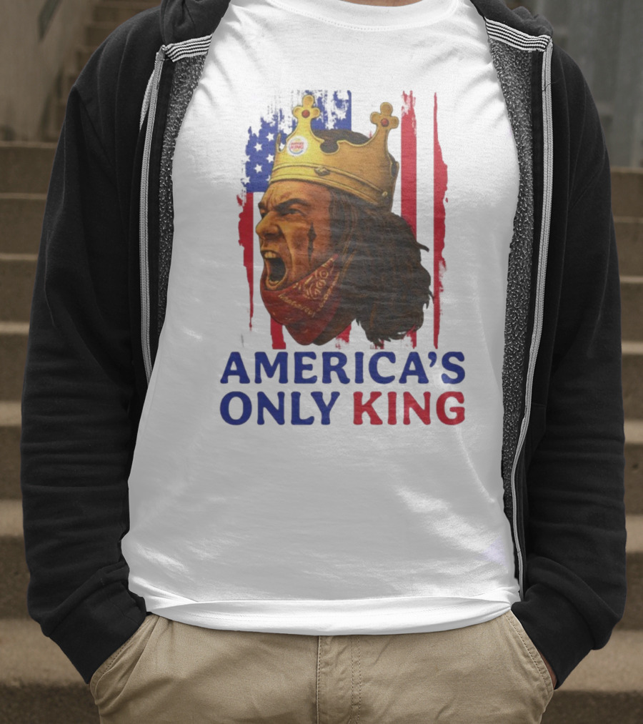 America's Only King Burger King Crown USA Theme T-Shirt