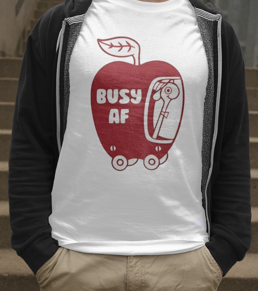 Busy AF Apple Scooter T-Shirt
