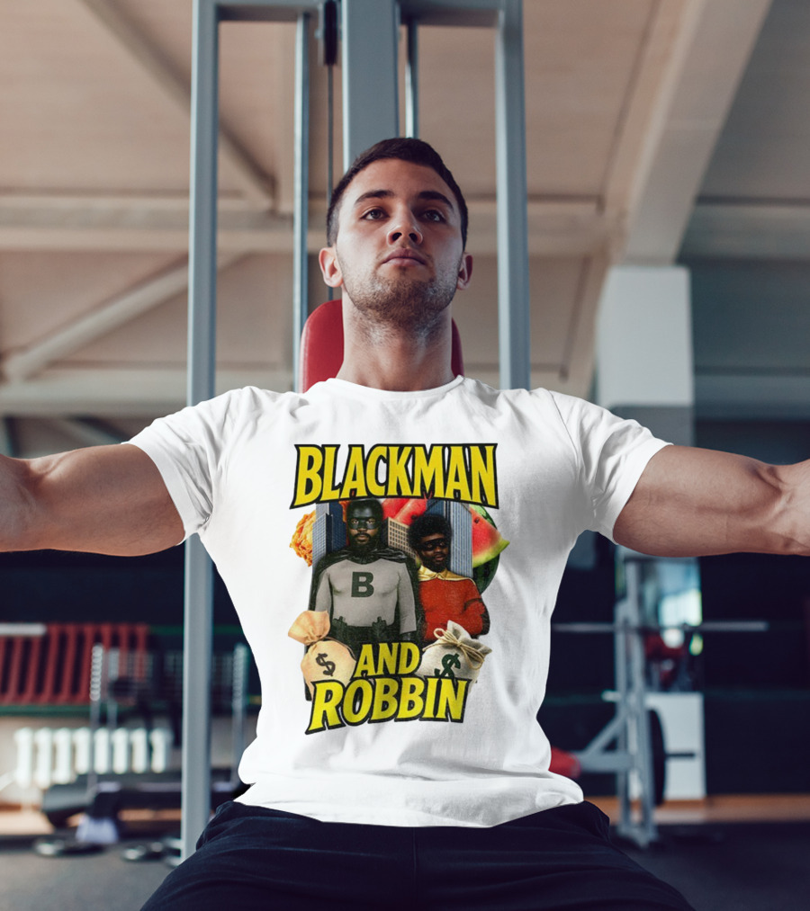 Blackman And Robbin Urban Twist Iconic Duo Bold Parody T-Shirt