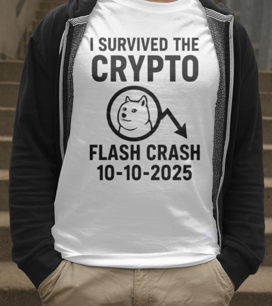 Survived The Crypto Flash Crash Dog 10-10-2025 T-Shirt