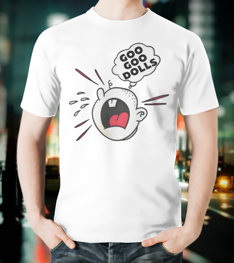 Goo Goo Dolls Shouting Cartoon Illustration T-Shirt