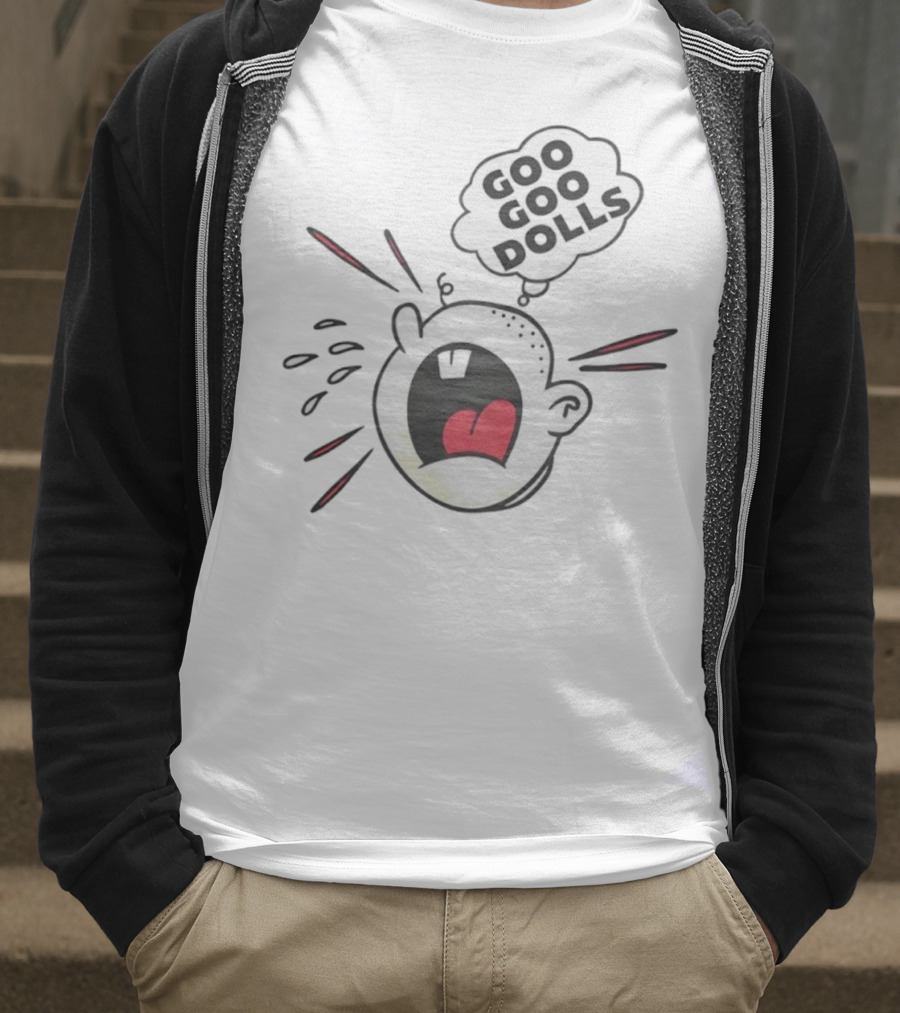 Goo Goo Dolls Shouting Cartoon Illustration T-Shirt