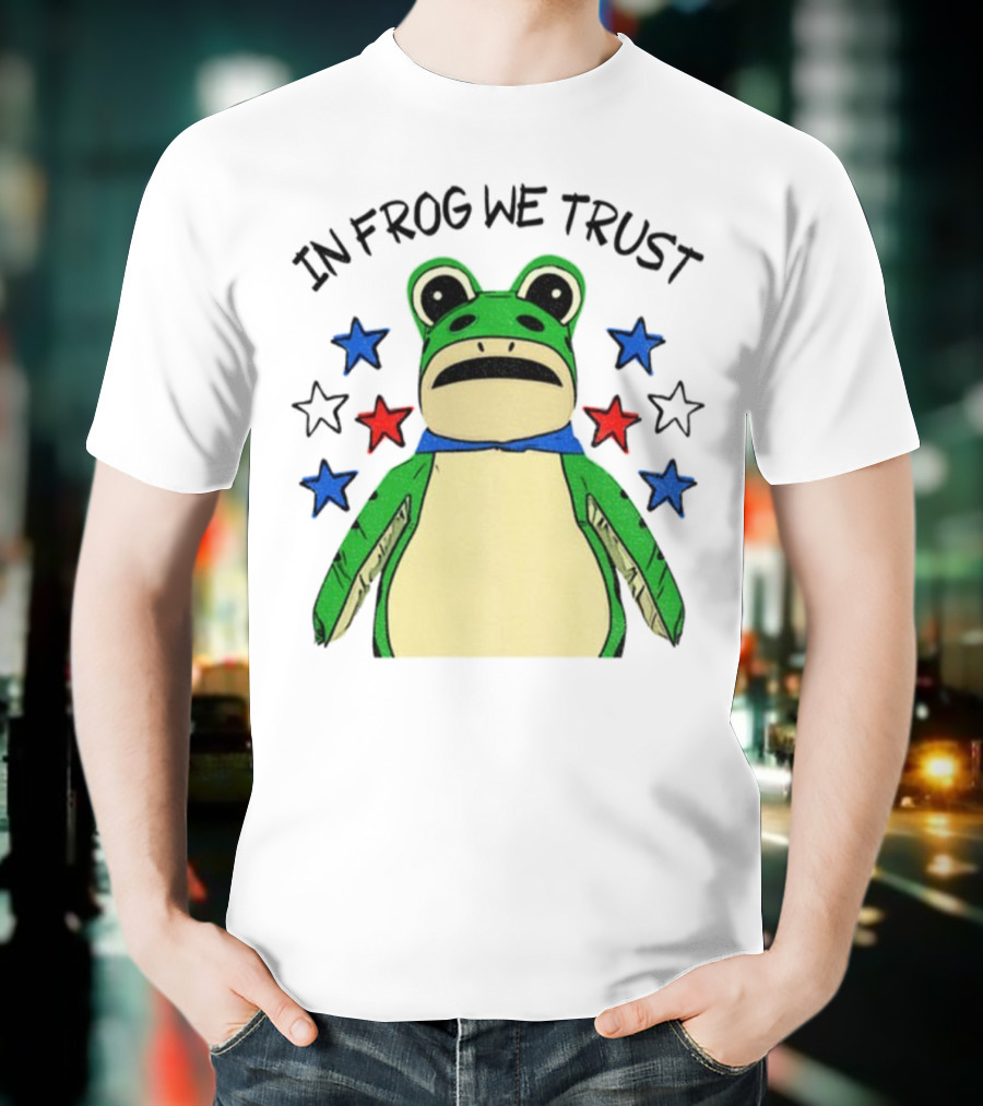 In Frog We Trust Portland Protest Frog Stars T-Shirt