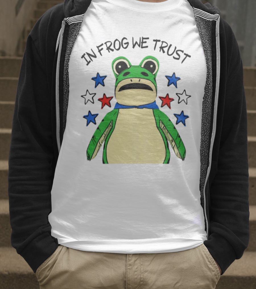 In Frog We Trust Portland Protest Frog Stars T-Shirt