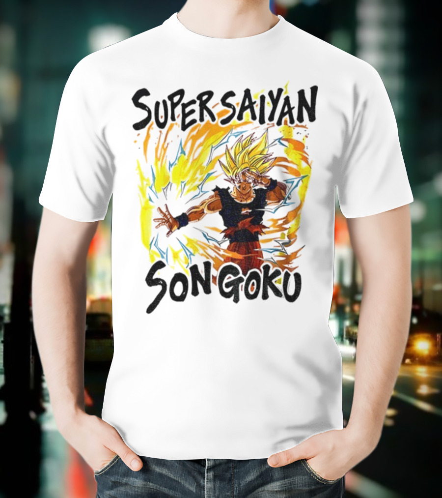 Super Saiyan Son Goku Dragon Ball Flame Aura T-Shirt