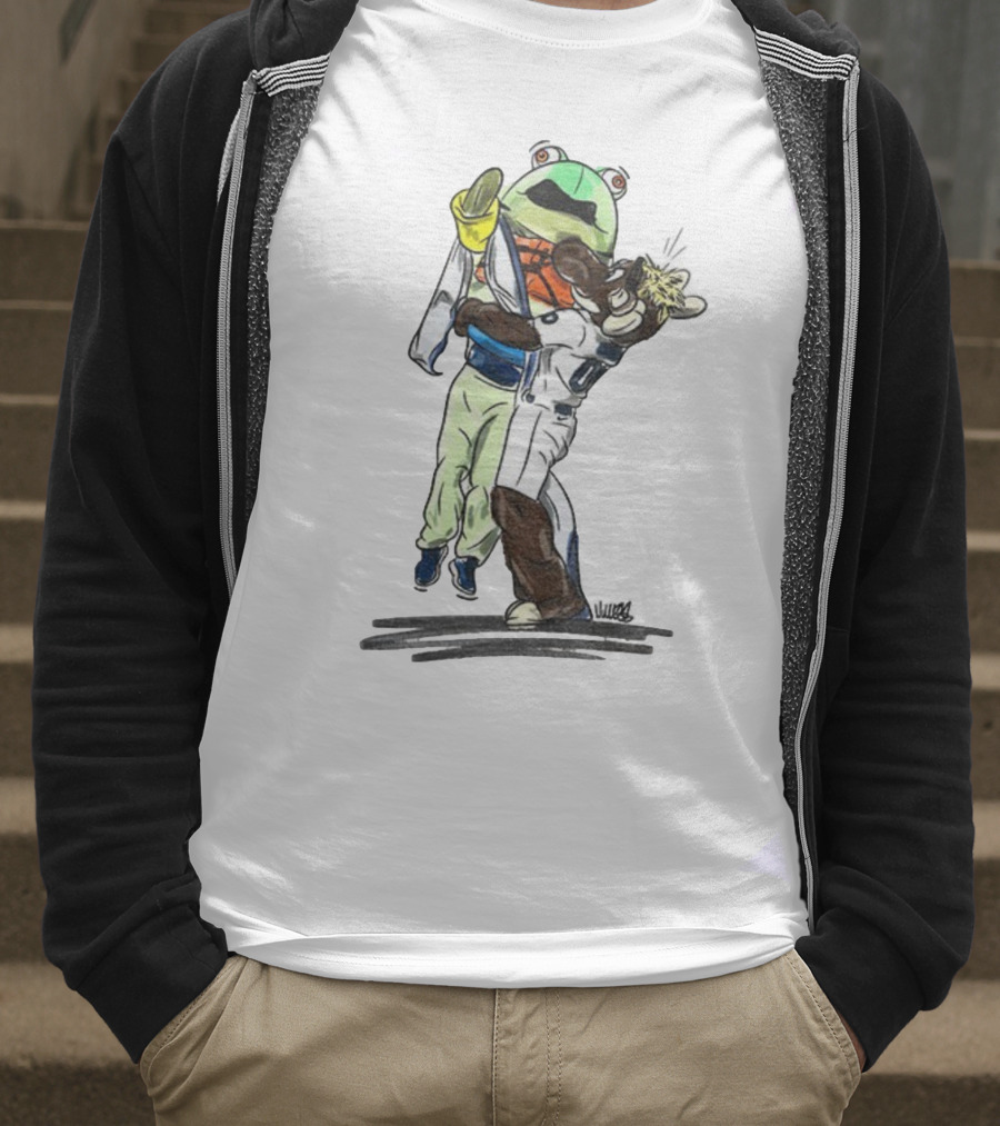 Mariner Moose Hugging Frog Mascot Seattle Mariners MLB Baseball 2025 T-Shirt
