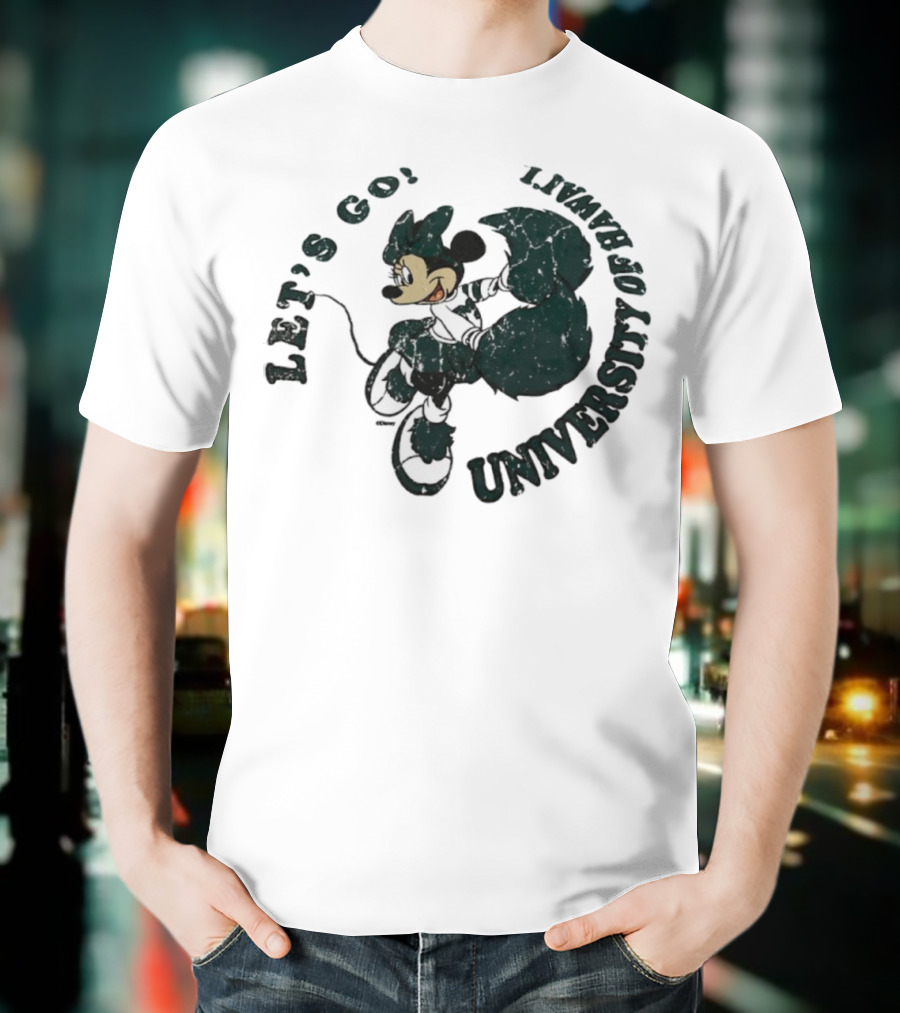 Let’s Go Minnie Mouse University Of Hawai’i Cheerleader T-Shirt