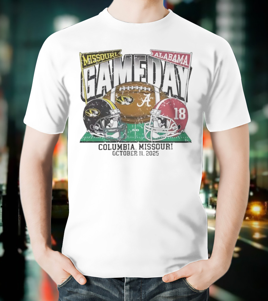Missouri Alabama Gameday Columbia Missouri October 11 2025 T-Shirt