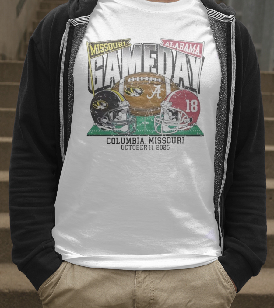 Missouri Alabama Gameday Columbia Missouri October 11 2025 T-Shirt
