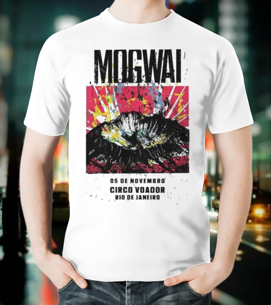 Mogwai Live Circo Voador Rio De Janeiro November 5 2025 Mountain Splash Art T-Shirt