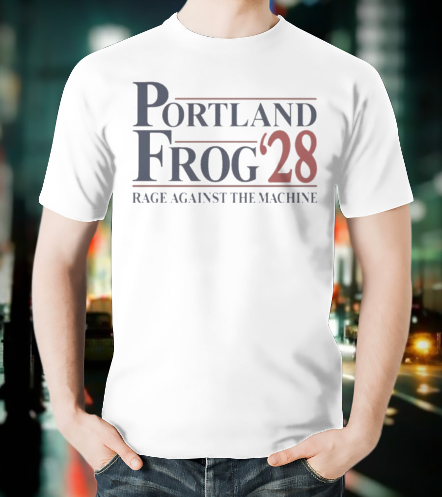 Portland Frog ’28 Rage Against The Machine Retro Style T-Shirt