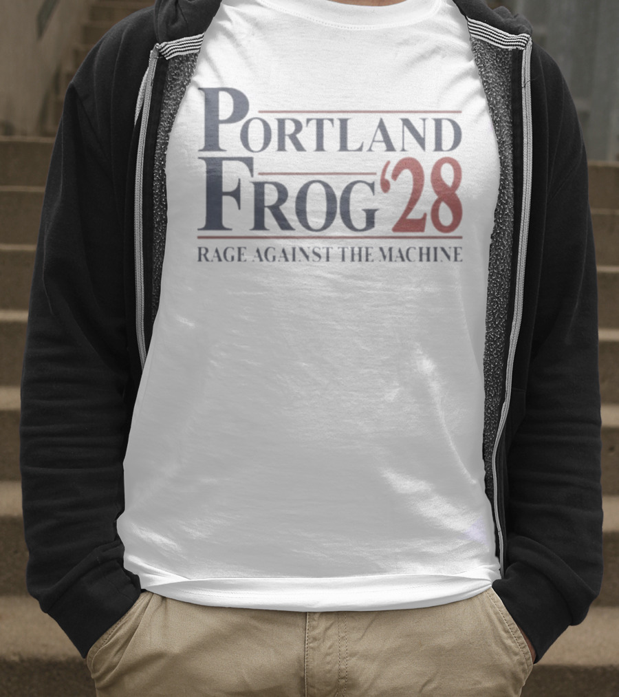 Portland Frog ’28 Rage Against The Machine Retro Style T-Shirt