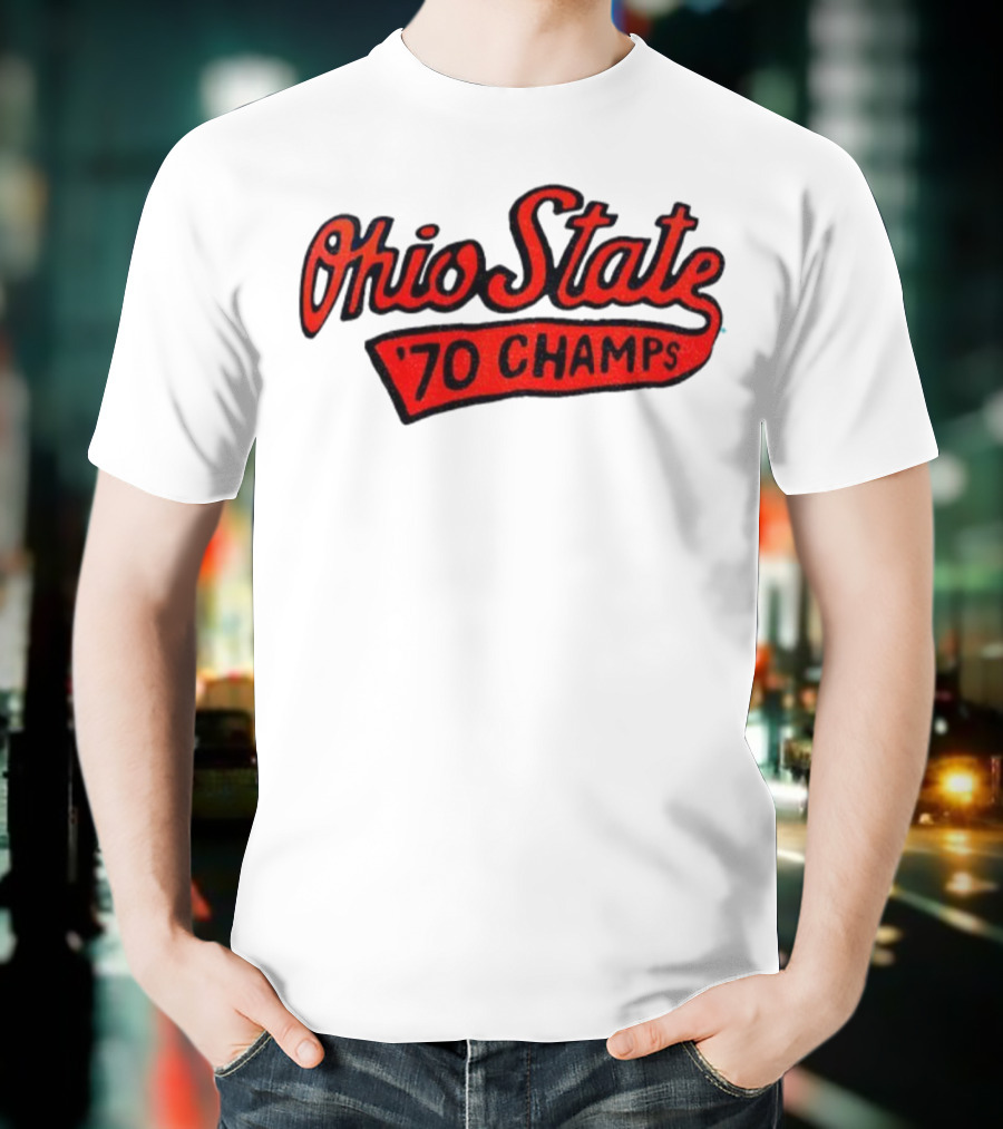Ohio State Buckeyes Football '70 Champs Red Vintage Style T-Shirt