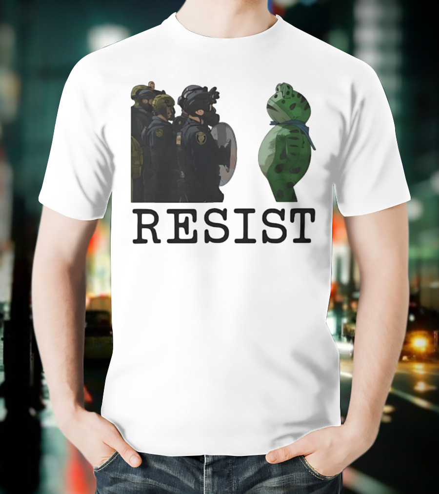 Portland Protest Resist Frog Anti ICE Anti Fascism T-Shirt