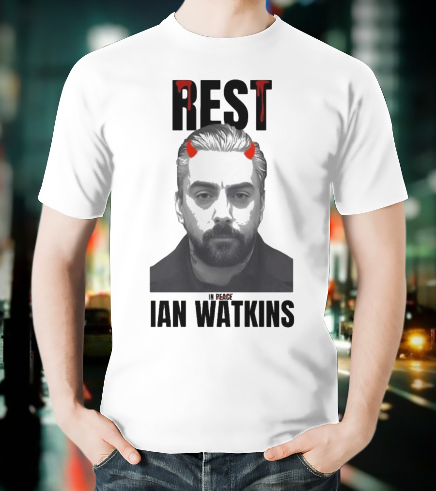 Rest In Peace Ian Watkins Devil Horns Image T-Shirt