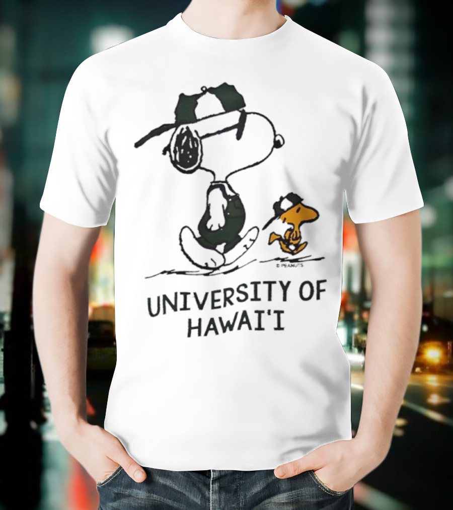 Snoopy And Woodstock University Of Hawai'i Adventure T-Shirt