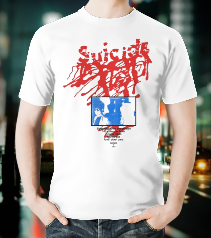 Suicide USA Rocket 1977 Speeding Down Skyway 100 Miles Per Hour Gonna Crash T-Shirt