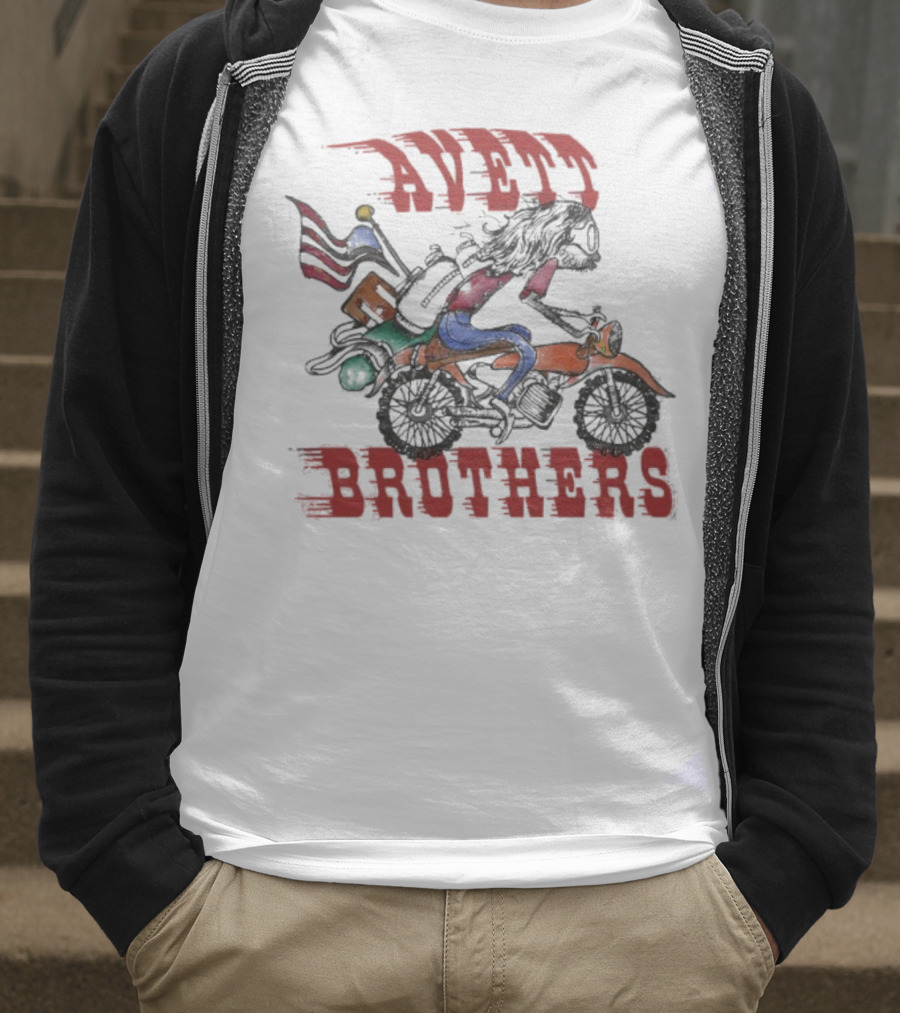Avett Brothers Motorcycle American Flag Rider T-Shirt