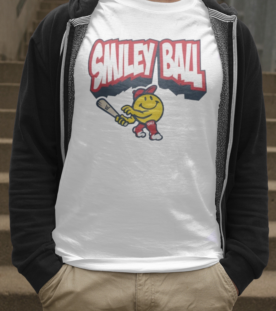 Worcester Red Sox Smiley Ball Baseball Character T-Shirt