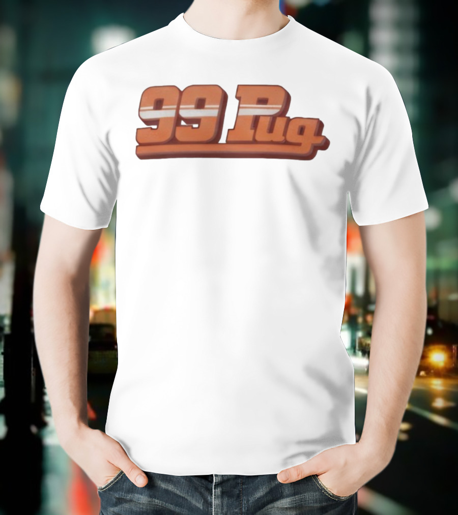 99 Pug Retro Sports Style Bold Font T-Shirt