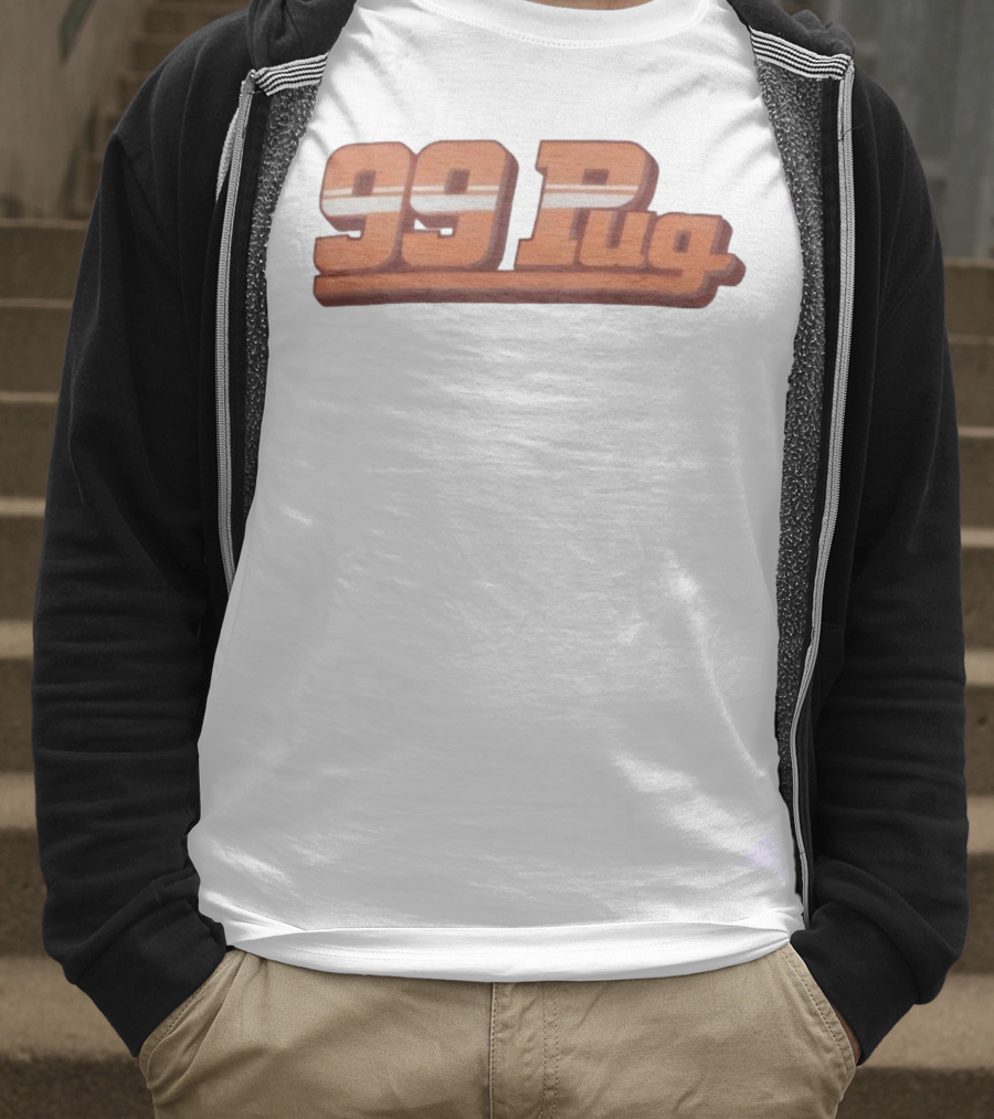 99 Pug Retro Sports Style Bold Font T-Shirt