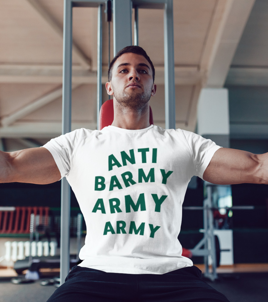 Anti Barmy Army Text Graphic T-Shirt