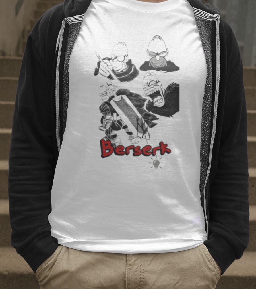 Berserk Guts Homer Simpson Crossover Meme T-Shirt