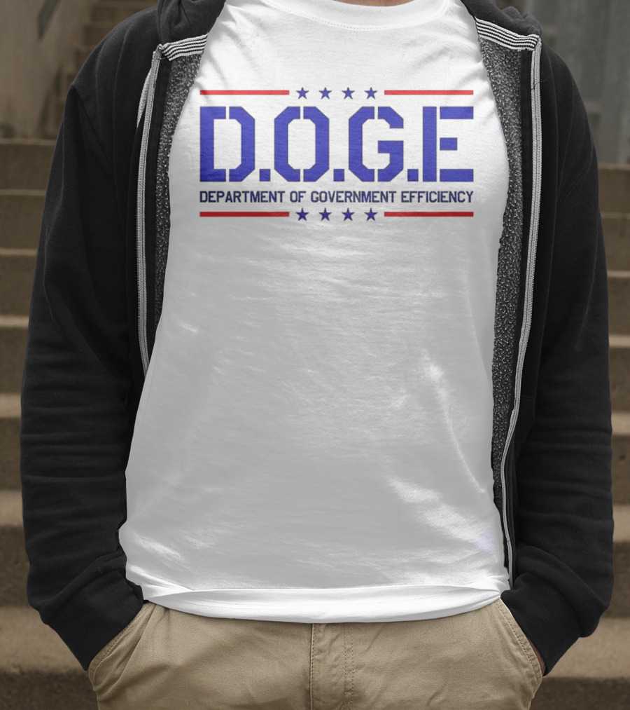 D.O.G.E Department Of Government Efficiency Stars Sarcastic T-Shirt