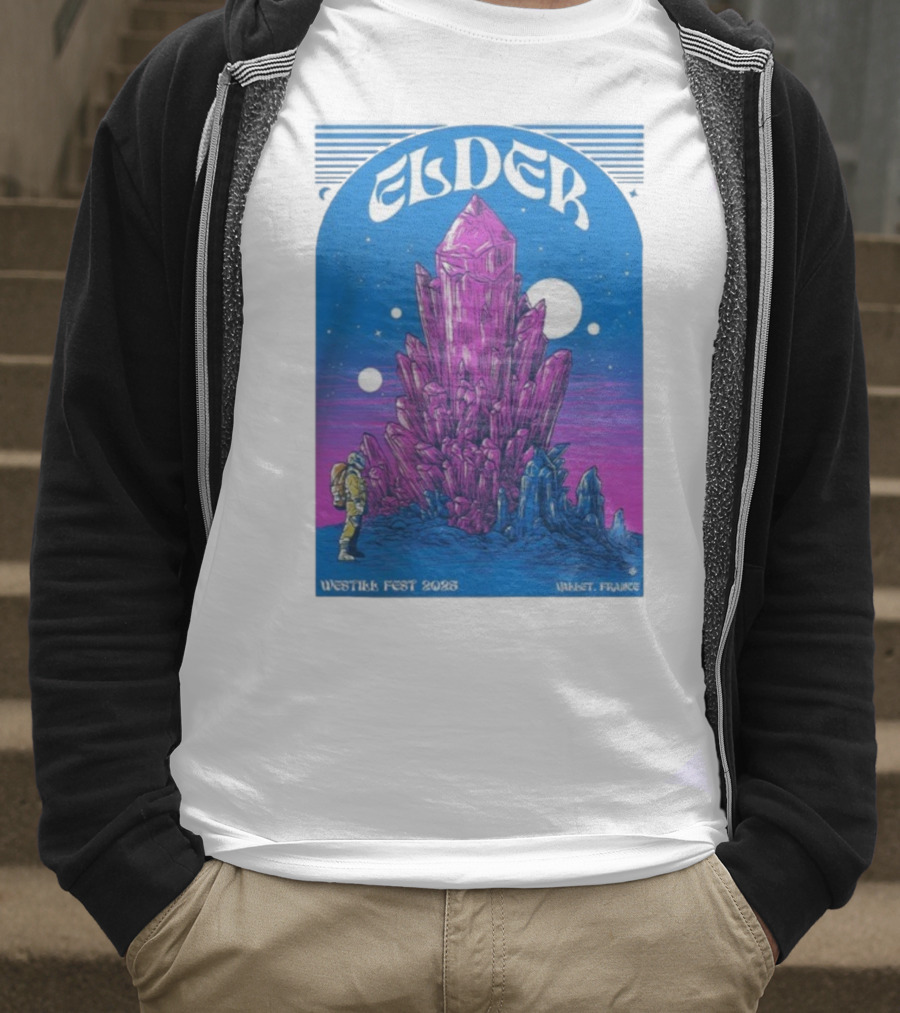 Elder Westill Fest 2025 Vallet France October 31 November 1 Cosmic Crystal Exploration Astronaut T-Shirt