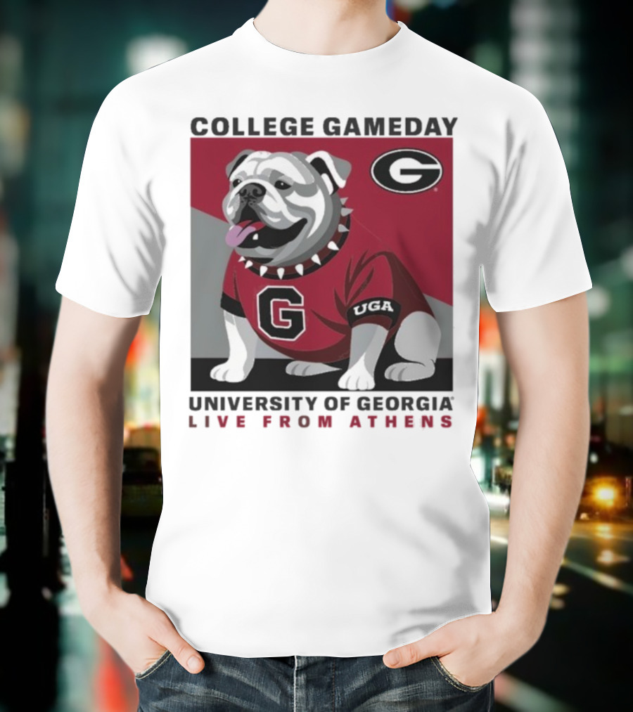 Georgia Bulldogs College Gameday University Of Georgia Live From Athens UGA 2025 T-Shirt