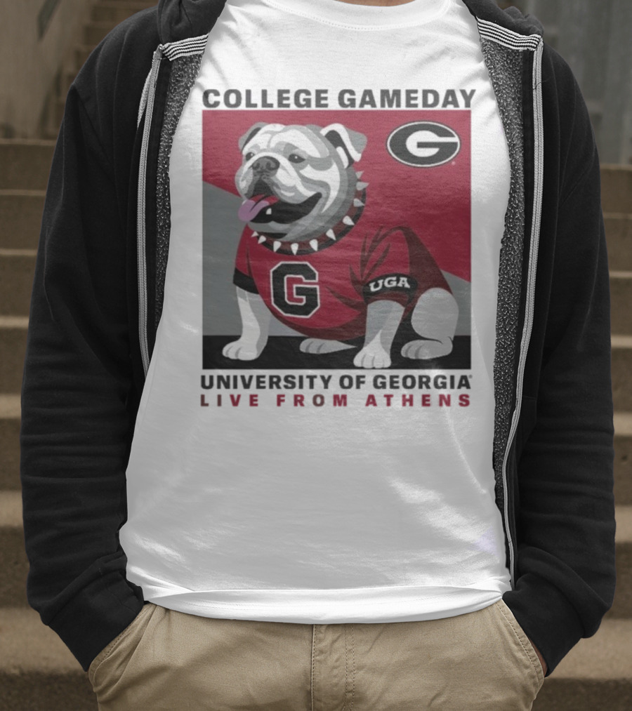 Georgia Bulldogs College Gameday University Of Georgia Live From Athens UGA 2025 T-Shirt