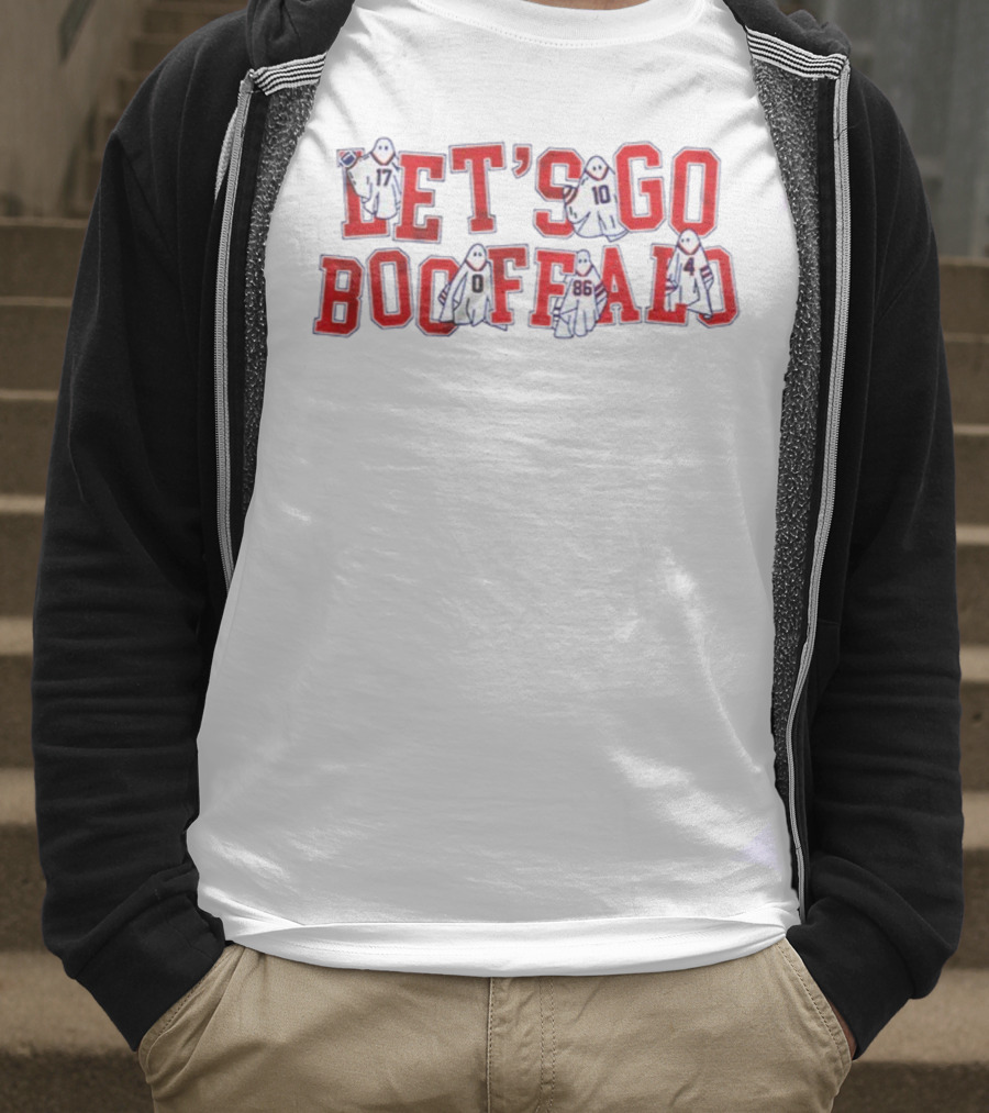 Buffalo Bills NFL 2025 Let's Go Booffalo Ghost Theme T-Shirt