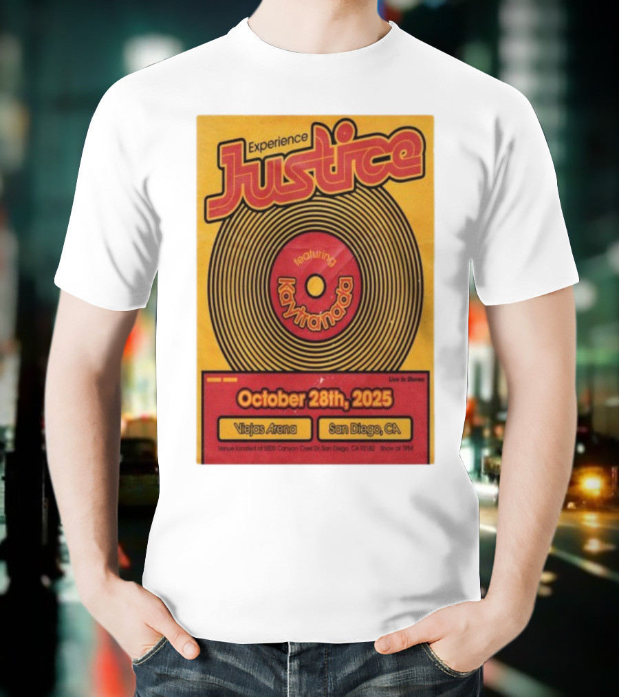 Experience Justice Featuring Kaytranada Live In Stereo October 28th 2025 Viejas Arena San Diego CA T-Shirt