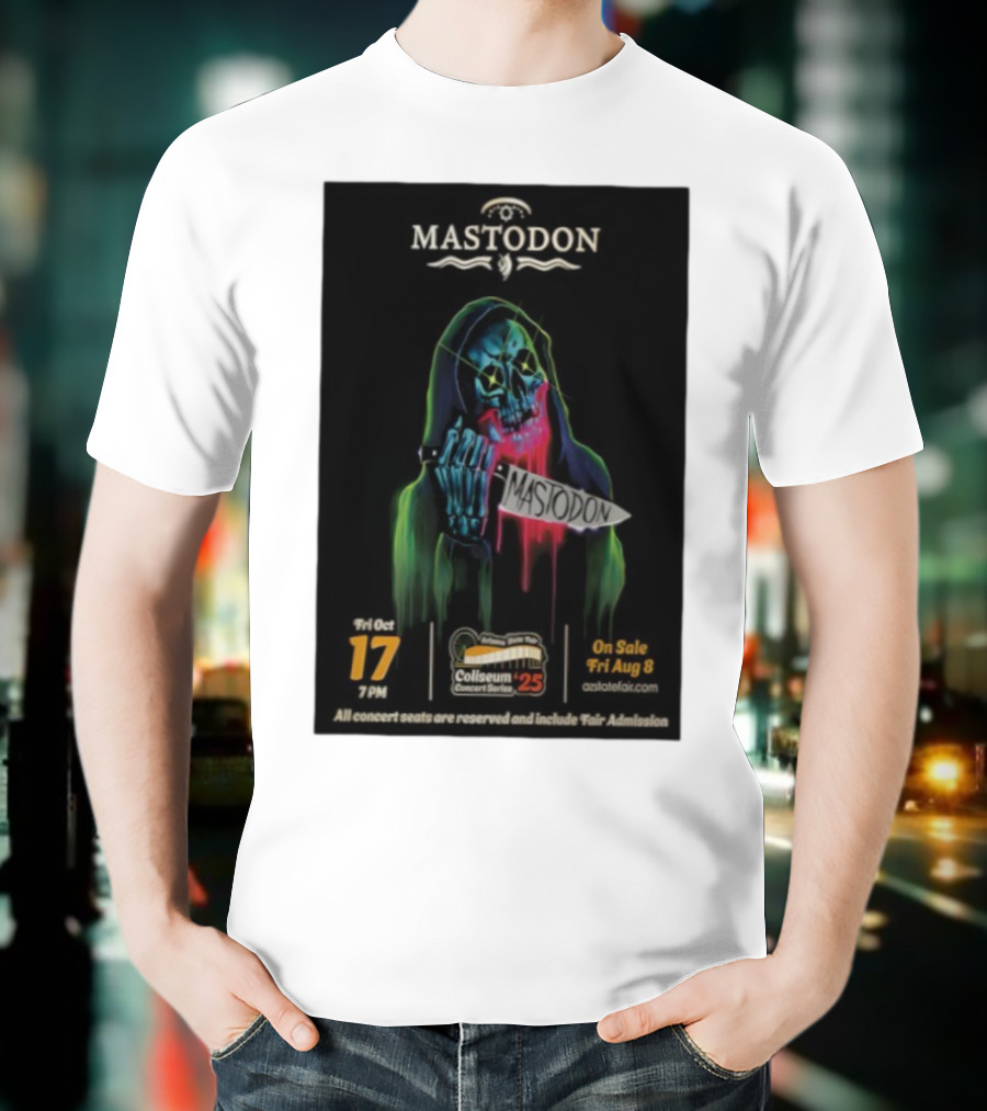Mastodon Arizona State Fairgrounds 2025 Concert Series October 17 Coliseum T-Shirt