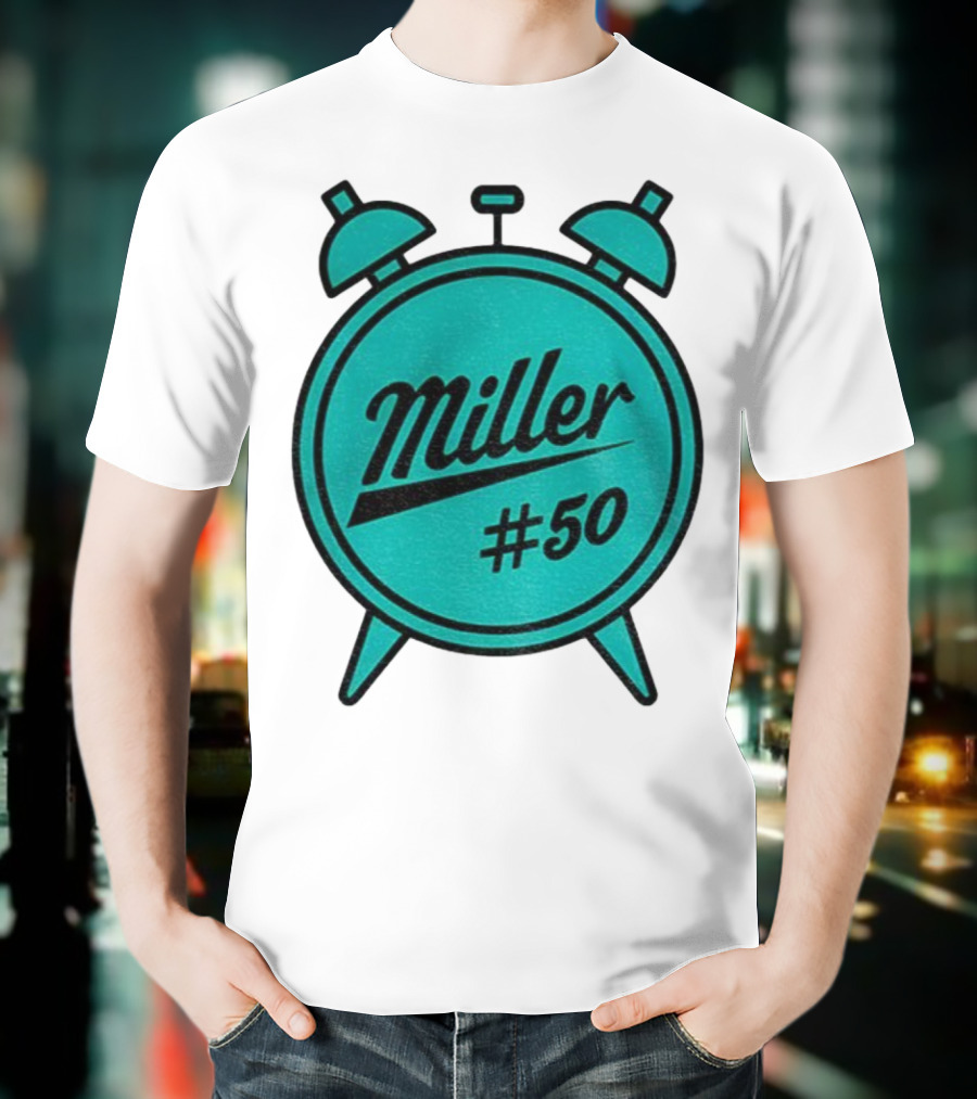 Miller Lite #50 Miller O'Clock Teal Alarm T-Shirt
