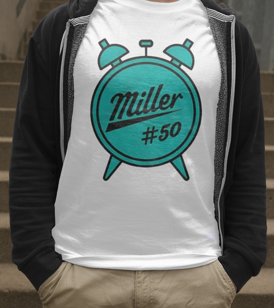 Miller Lite #50 Miller O'Clock Teal Alarm T-Shirt
