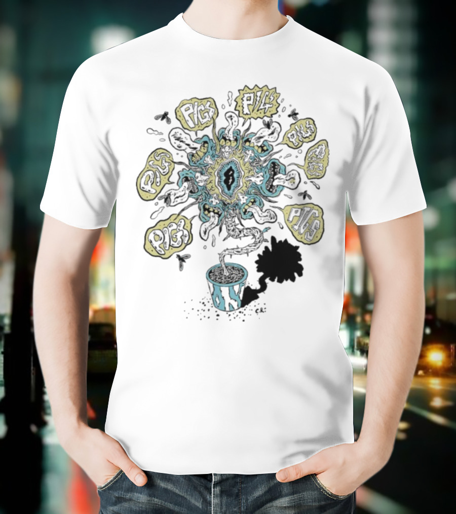 Pigs X7 Psychedelic Plantpot Blast T-Shirt