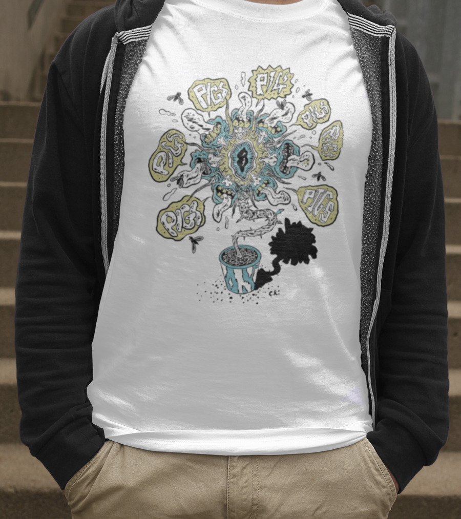 Pigs X7 Psychedelic Plantpot Blast T-Shirt