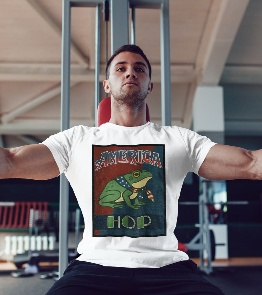 America Frog HOP Patriotic Protest Portland T-Shirt