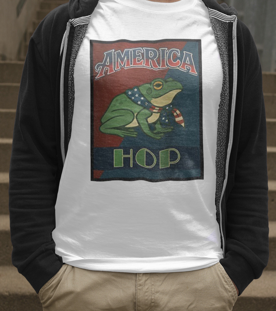 America Frog HOP Patriotic Protest Portland T-Shirt