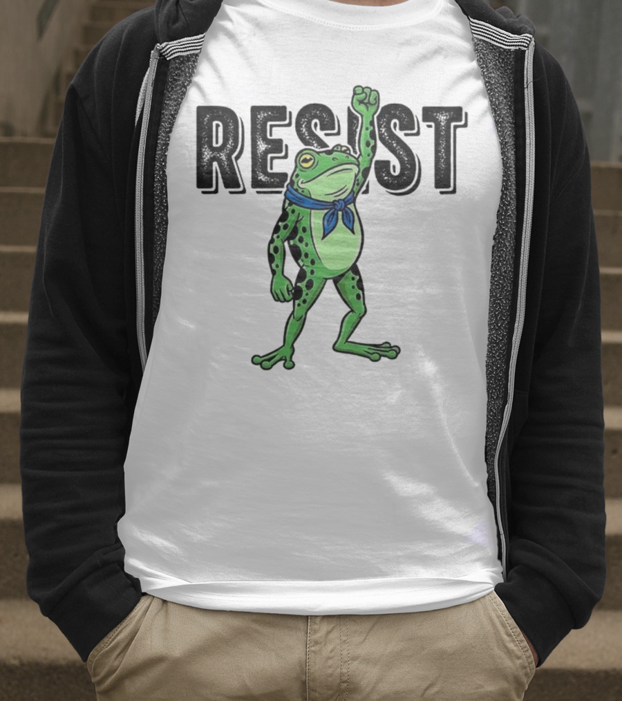 Portland Frog Resist Fist Bandana T-Shirt