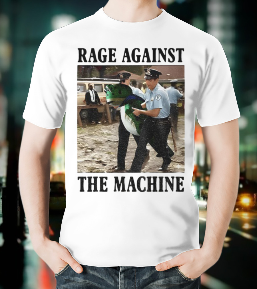 Rage Against The Machine Frog Police Scene Portland T-Shirt