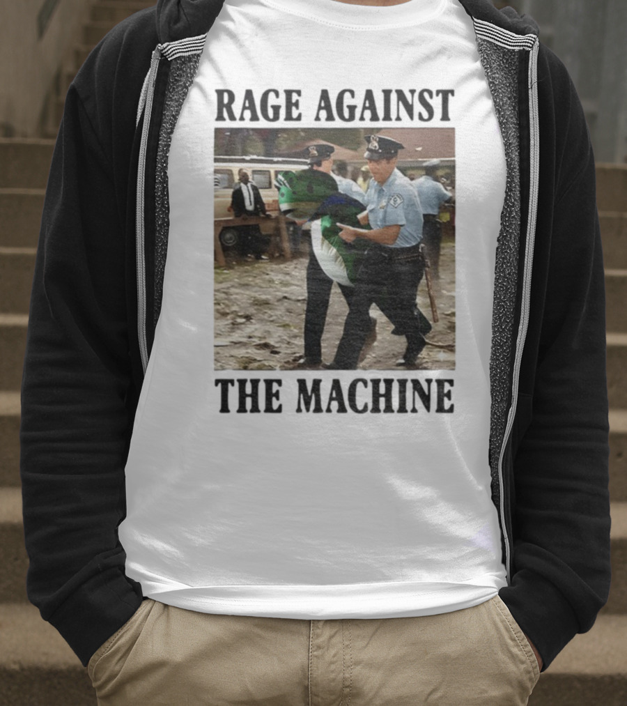 Rage Against The Machine Frog Police Scene Portland T-Shirt