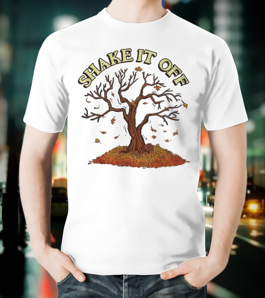 Shake It Off Autumn Leaves Falling Tree T-Shirt