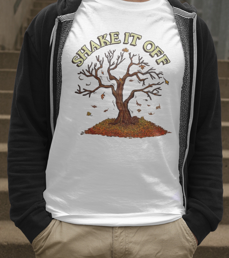 Shake It Off Autumn Leaves Falling Tree T-Shirt