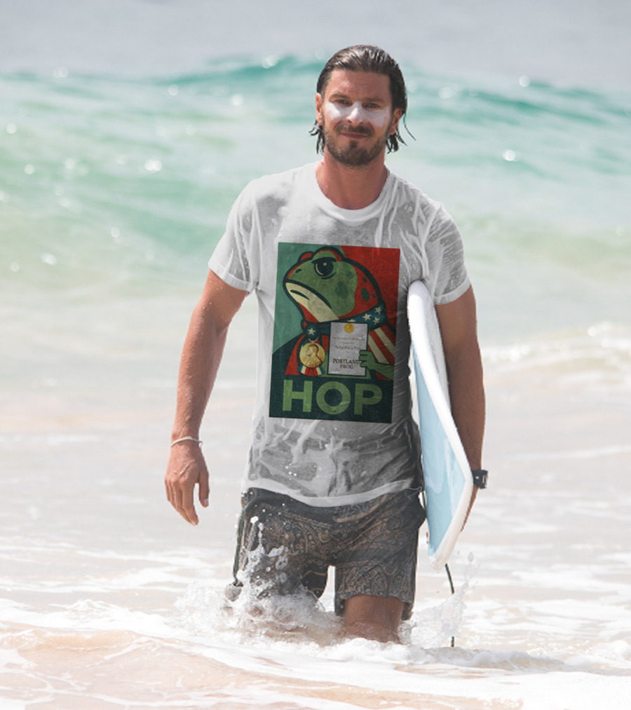 Hop Portland Frog Viral Meme Nobel Peace Prize Political Funny T-Shirt