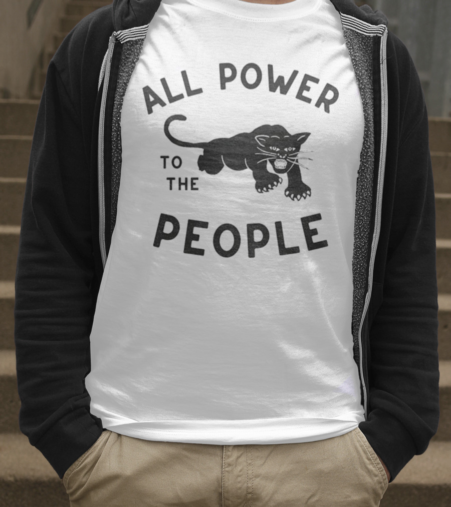 All Power To The People Panther T-Shirt