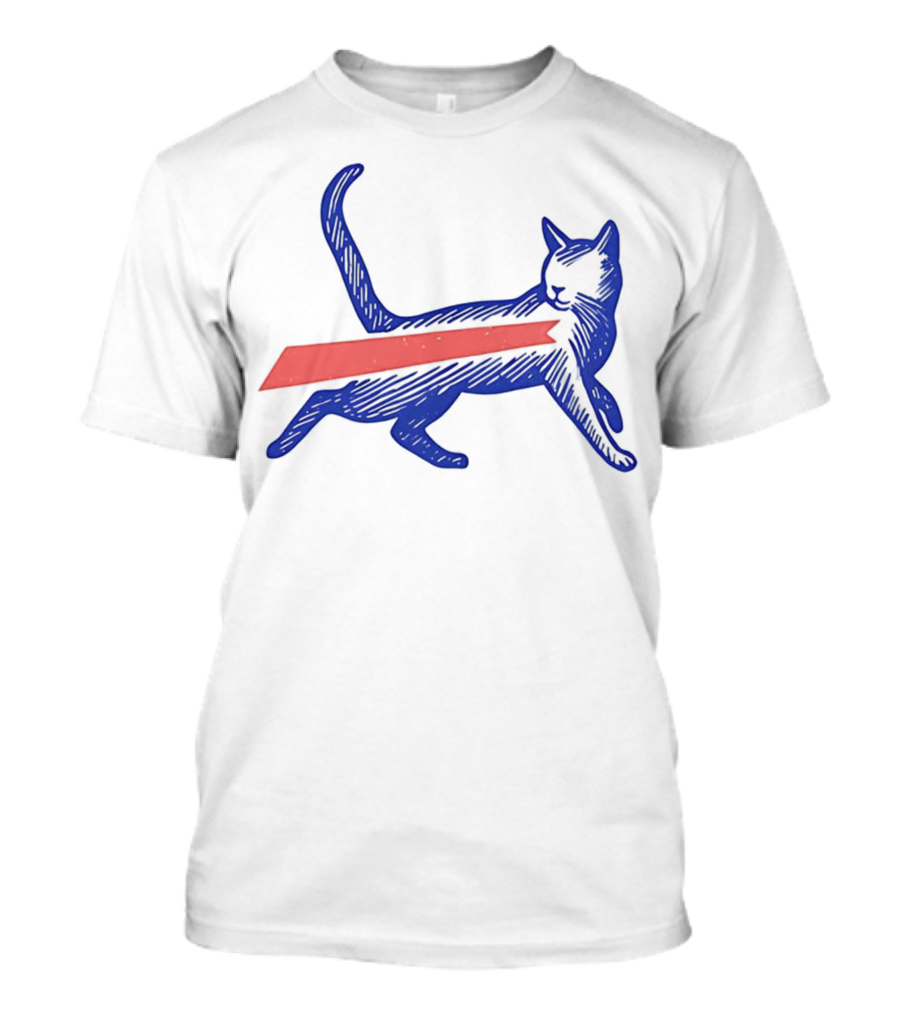 Buffalo Bills Football Cat Logo Design T-Shirt
