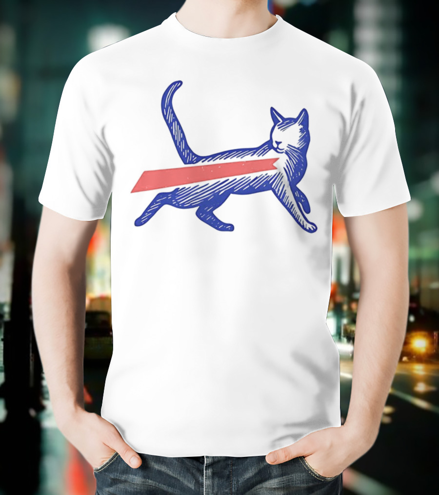 Buffalo Bills Football Cat Logo Design T-Shirt